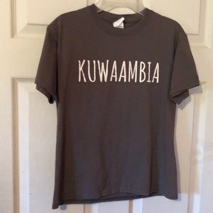Kuwaambia Kenya Mark 16:15 Gray T-Shirt Boys Medium M